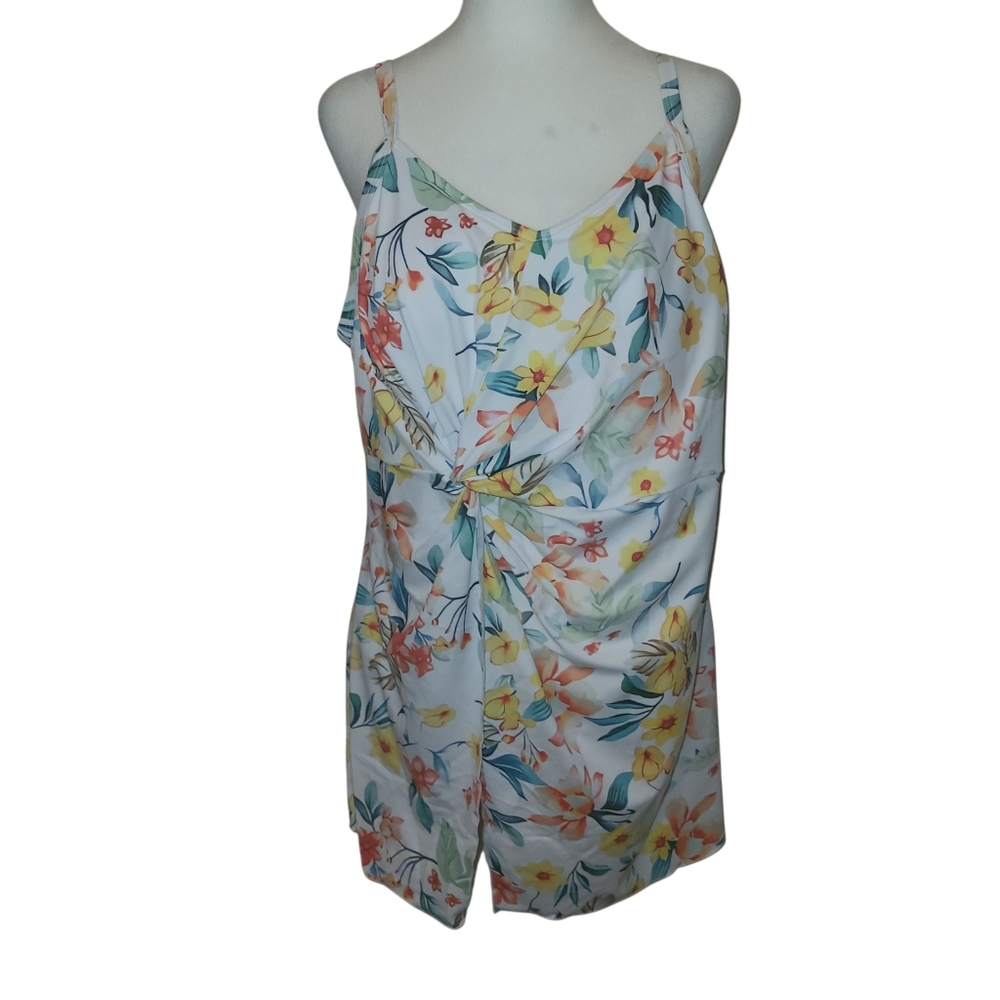 Amazon Plus Floral Swimsuit sz XXL